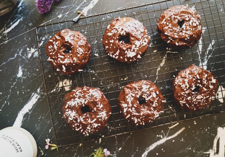 Baked Vegan Chocolate Donuts
