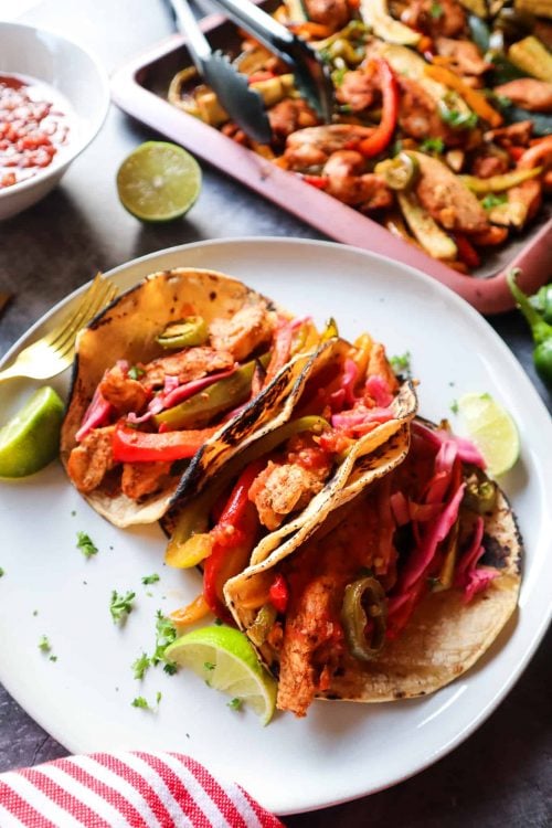 Easy Sheet Pan Chicken Fajitas