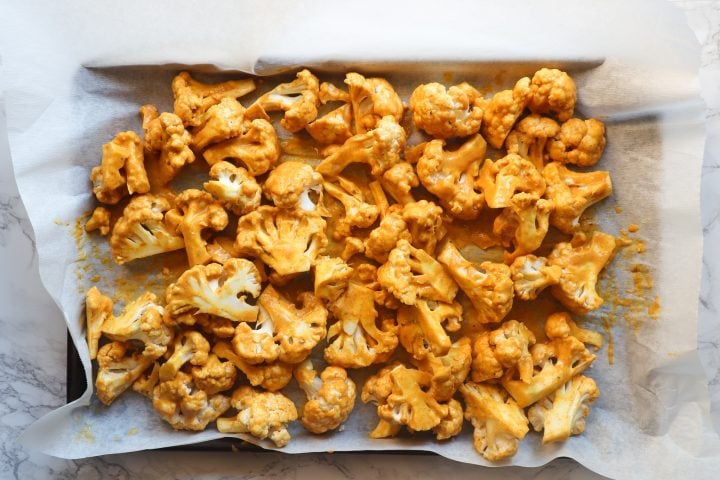 buffalo cauliflower wings before roasting buffalo cauliflower wings before roasting
