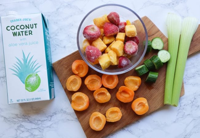 ingredients for apricot smoothie
