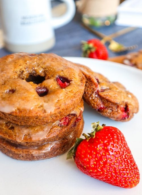 baked strawberry donuts gf