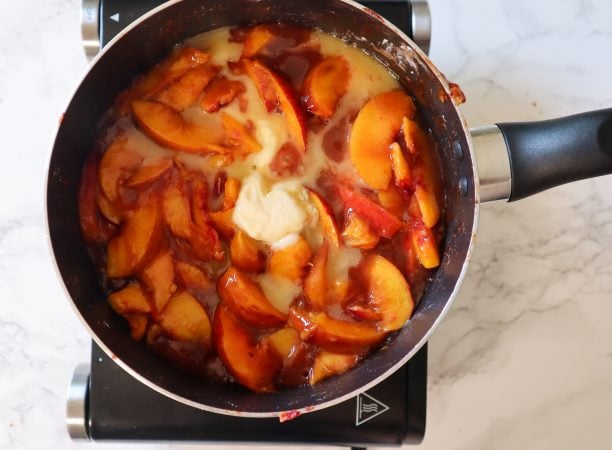 vegan peach cobbler vegan peach cobbler